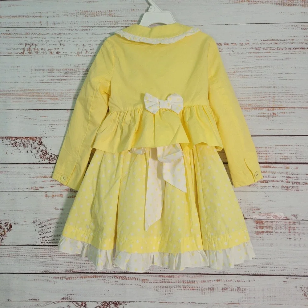 NWT Heirlooms By Polly Flinder Girls 4T Yellow Two-piece Dress Outfit